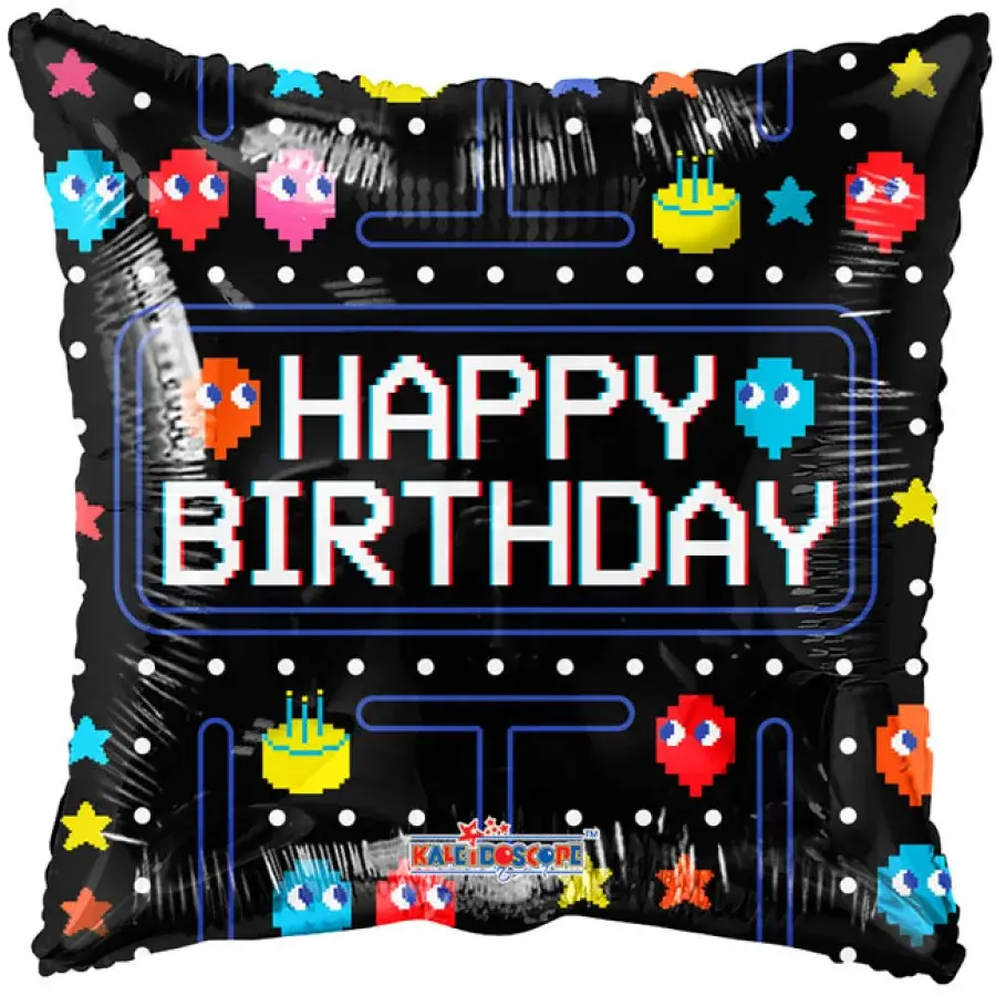 18 inch BIRTHDAY ARCADE GB Foil Balloons