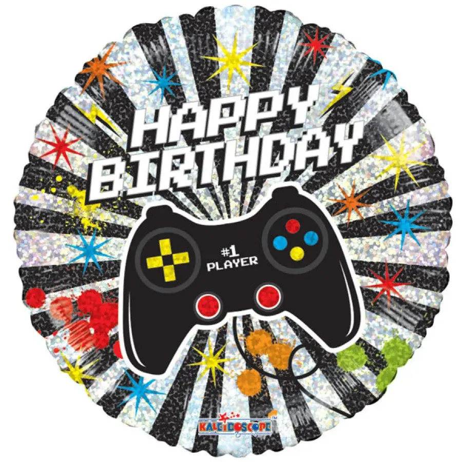 18 inch BIRTHDAY GAMMER Foil Balloons