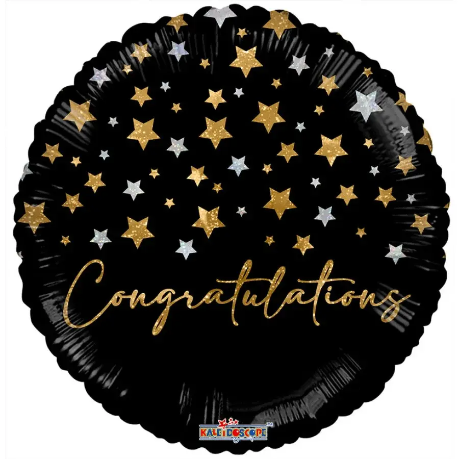 18" Congratulations Stars Holographic
