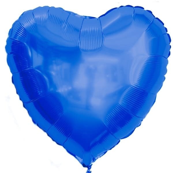بالون على شكل قلب بلون أزرق ياقوتي (سافاير) مقاس ١٨ إنش - لمناسبة الفالنتاين