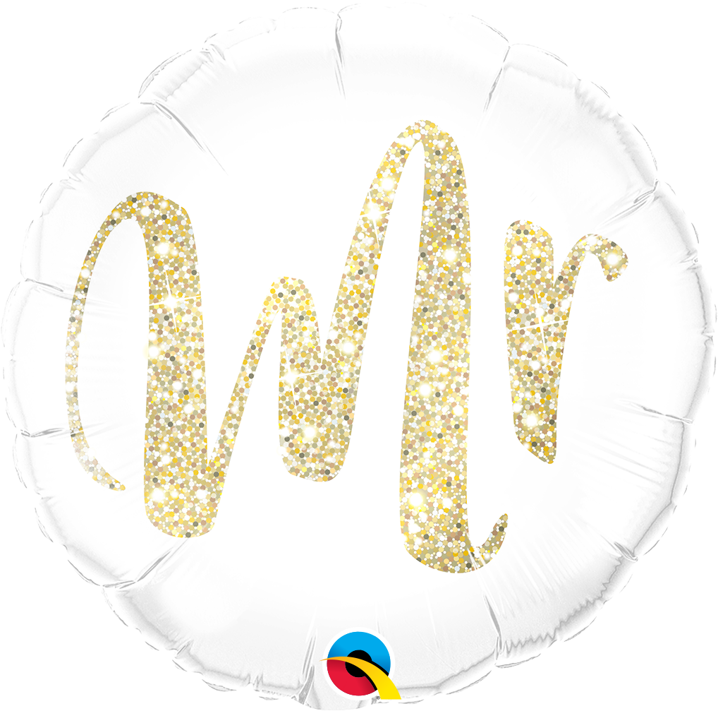 18" Mr Glitter Gold - Pkg Bridal & Wedding