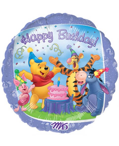 18" Pooh 3 - D Bday Pooh Group
