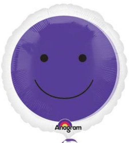 18" Sf - Purple Smile Face