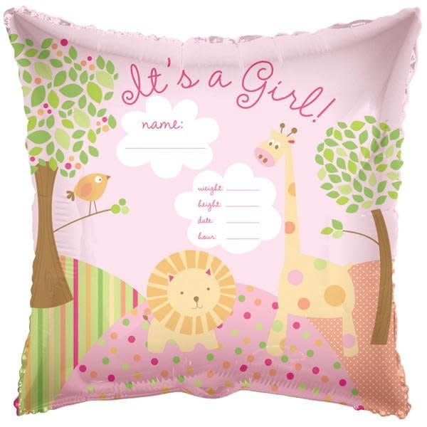 18'' Baby Its A Girl Jungle First Birthday Girl