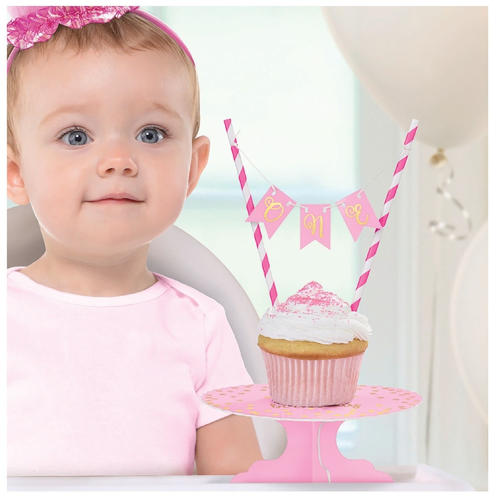 1st Birthday Pink Mini Cake Stand Kit