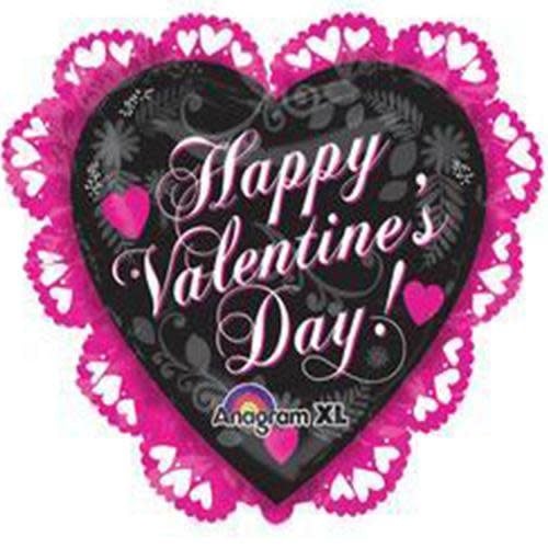 23" Hvd Pink/Black Intricate Valentine