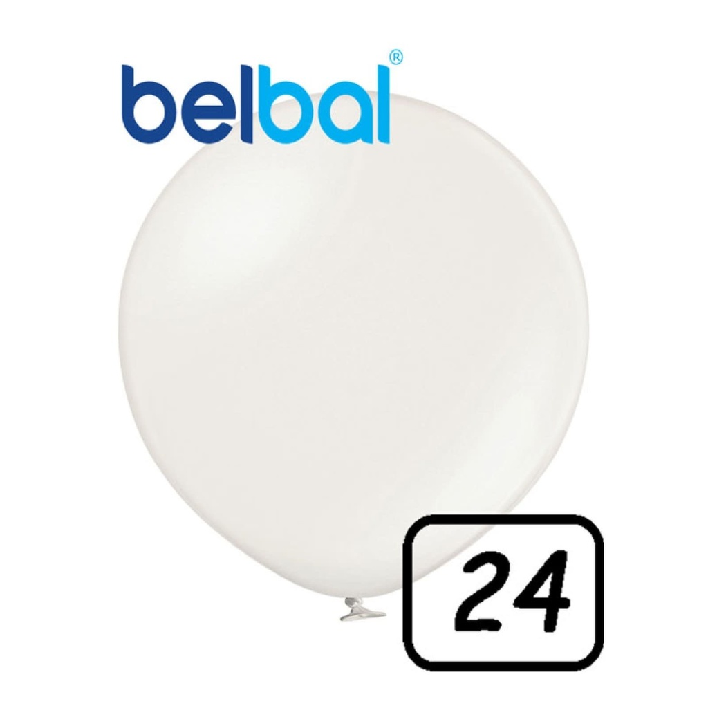 24 Inch Latex Balloons 1ct-Pearl White