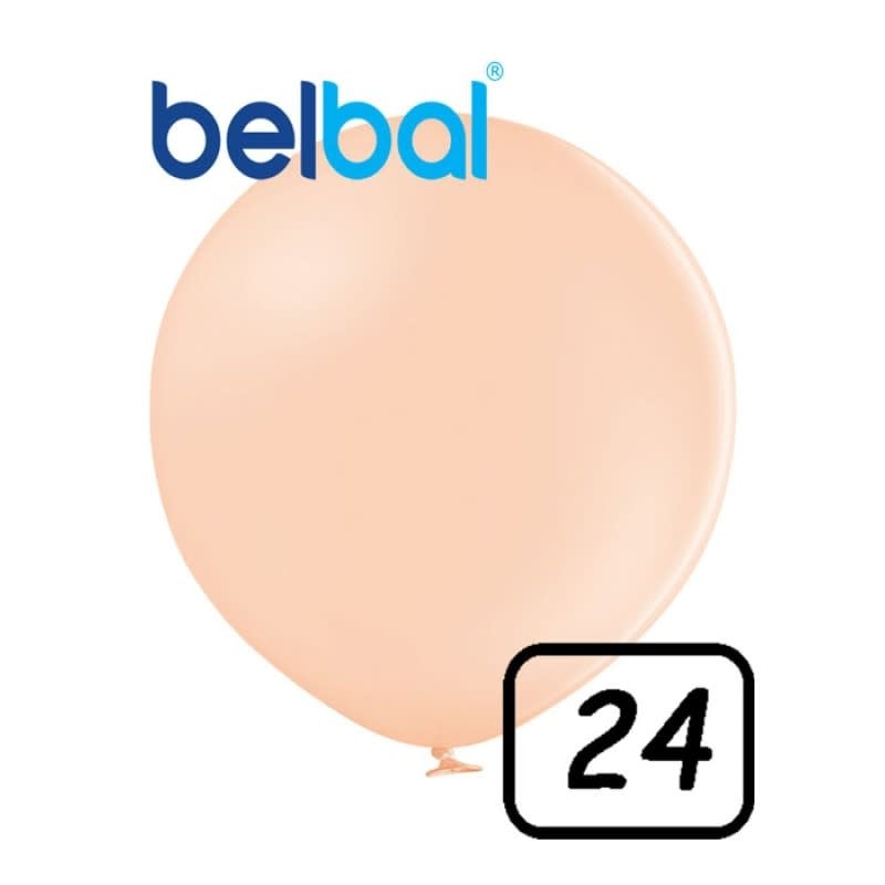 24 Inch Latex Balloons 2ct-Marshmellow Peach Cream