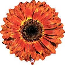 24 Inch Mylar Balloon Orange Flower