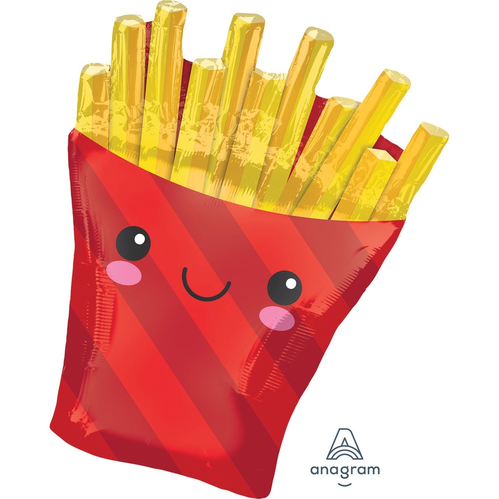 28 Inch Balloon French Fries Shape Flat