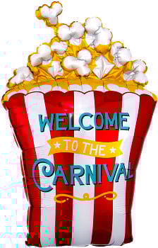 29 Inch Mylar Balloon Shape-Carnival Popcorn Hollywood Movie Night