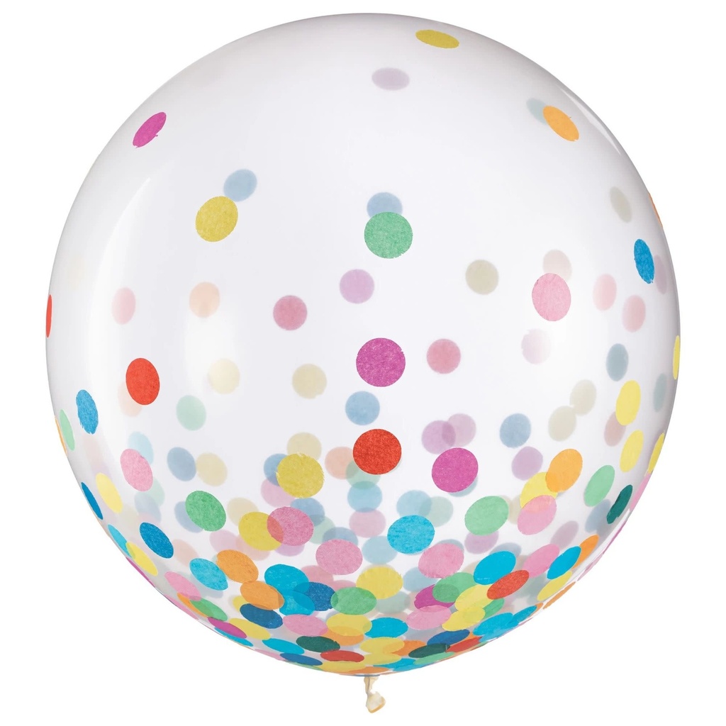 2ct 24in Latex Confetti Brights Multi