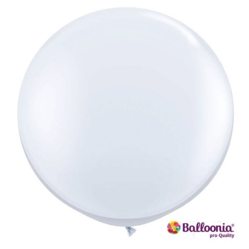 3 ft (36 Inch) Balloonia Round Latex Balloon 2/pk-White