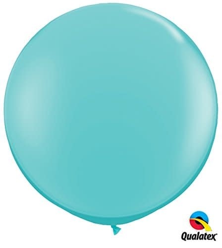 3 ft (36 Inch) Qualatex Round Latex Balloon 1/pk-Carribean Blue