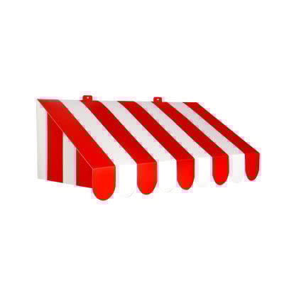 3-D Red & White Awning Wall Decoration Circus