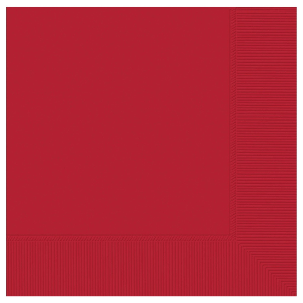 3-Ply Beverage Napkins, Mid Ct. - Apple Red