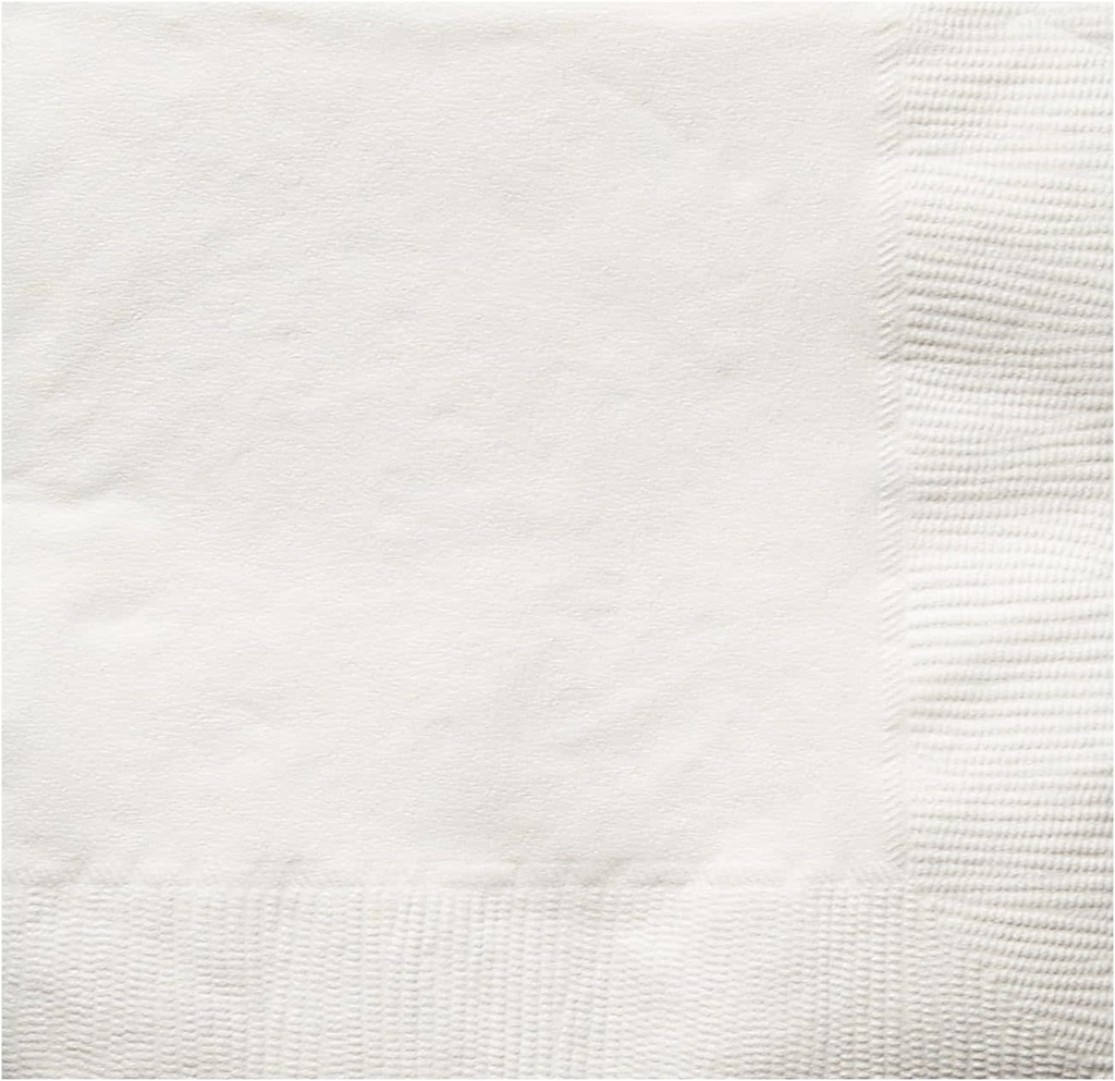 3-Ply Beverage Napkins, Mid Ct. - Frosty White