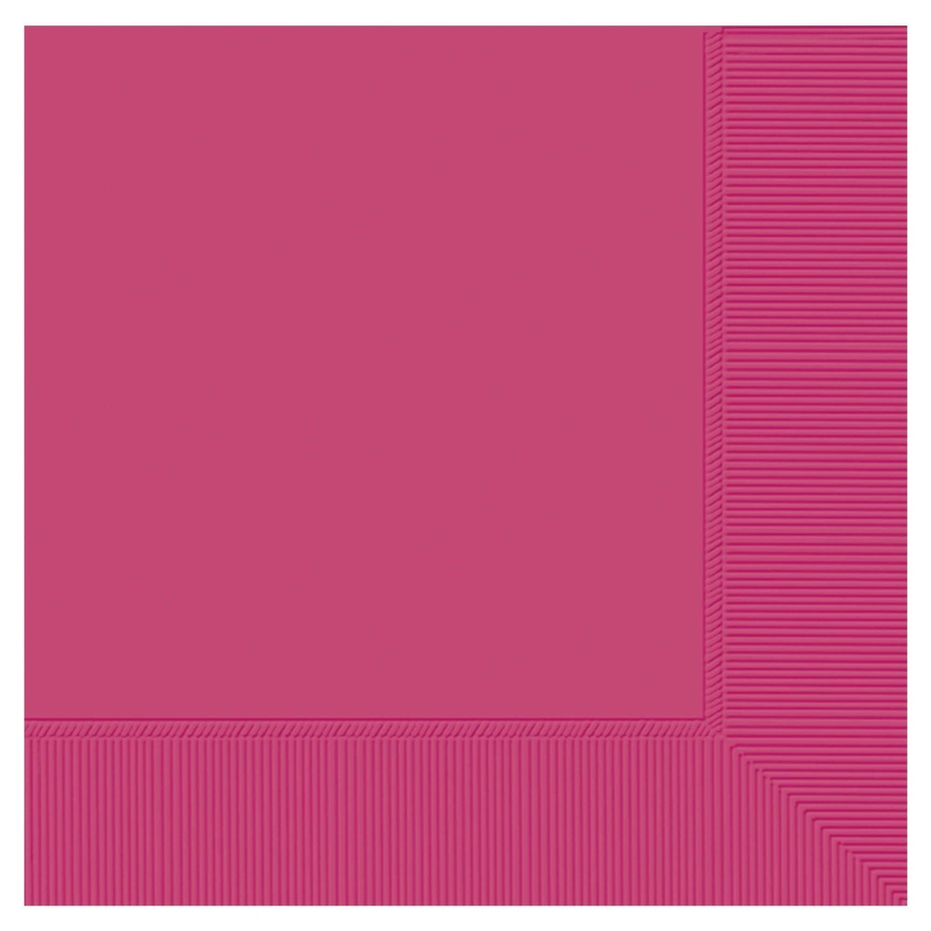 3-Ply Beverage Napkins, Mid Ct. - Magenta