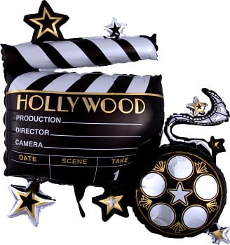 30 Inch Mylar Balloon Shape-Lights Camera Action Hollywood Movie Night