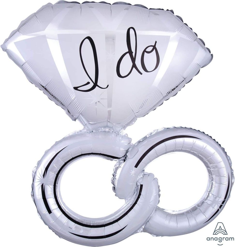 30 Inch Mylar Balloon-Wedding Rings