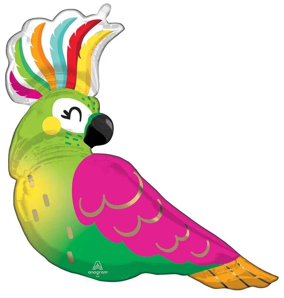 31" TROPICAL PARROT SHP - PKG Hawaiian/Tropical