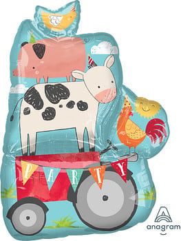 32 Inch Mylar Balloon Shape-Birthday-Barnyard Barn & Western
