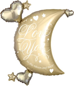 32 Inch Mylar Balloon Shape-To the Moon and Back