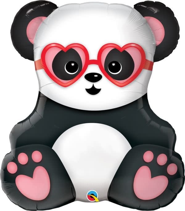 32 Inch Mylar Balloon-Love Struck Panda Valentine