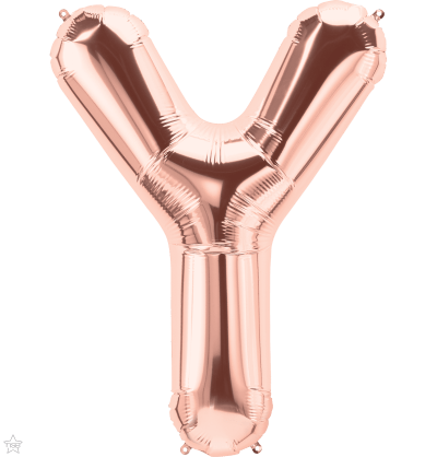 32" Balloon Letter Rose Gold - Y