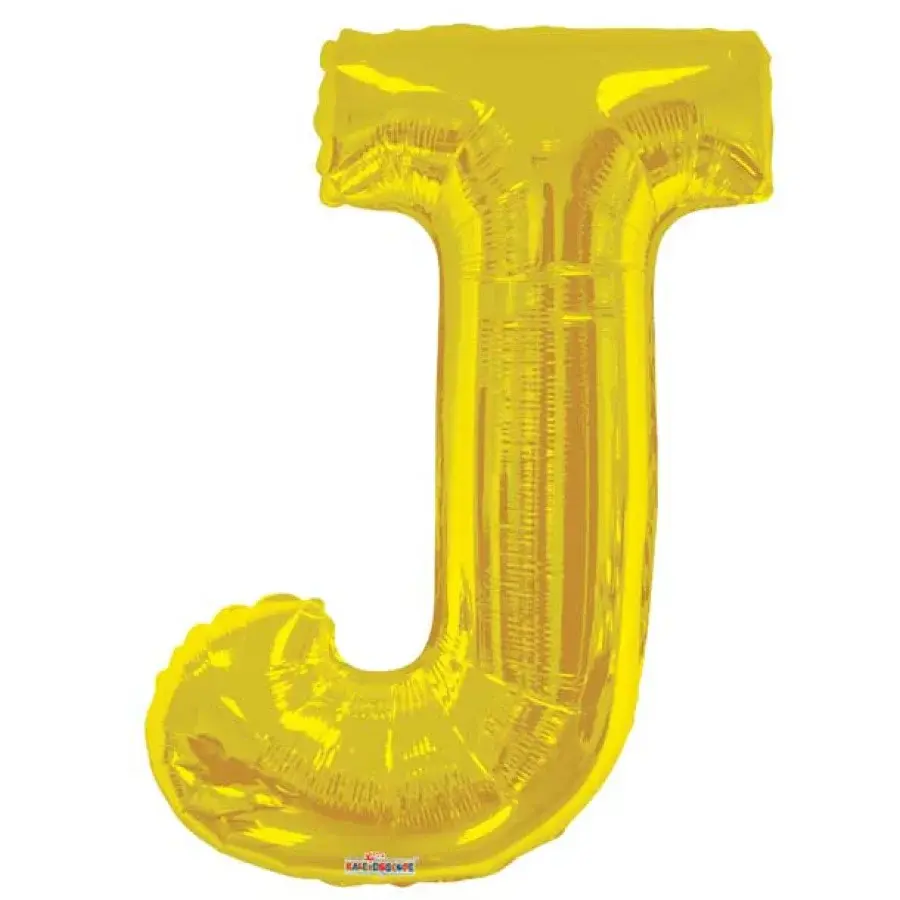 34 Inch Balloon Letter Gold-J