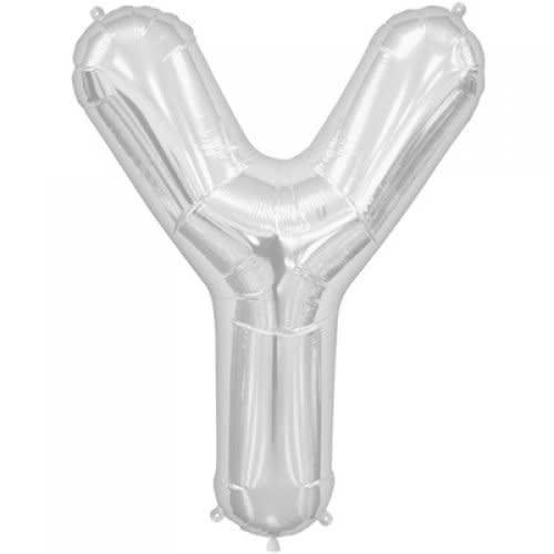 34 Inch Balloon Letter Y Silver