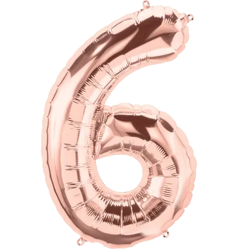 34 Inch Balloon Number Rose Gold-6