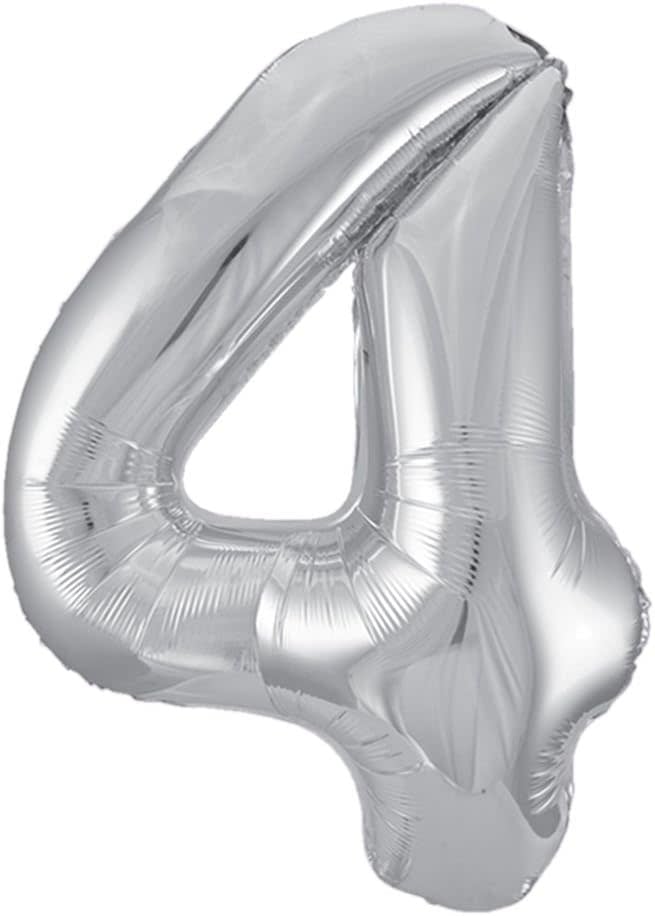 34 Inch Balloon Number Silver-4