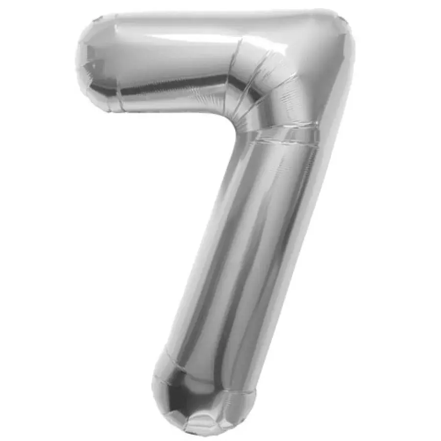 34 Inch Balloon Number Silver-7