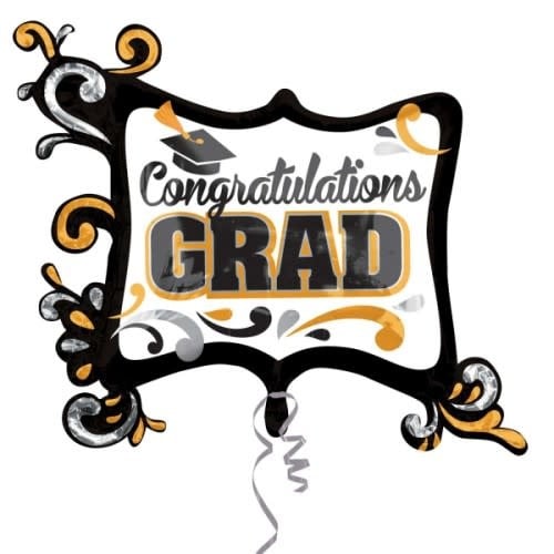 34 Inch Mylar Balloon - Congratulations Grad Graduation