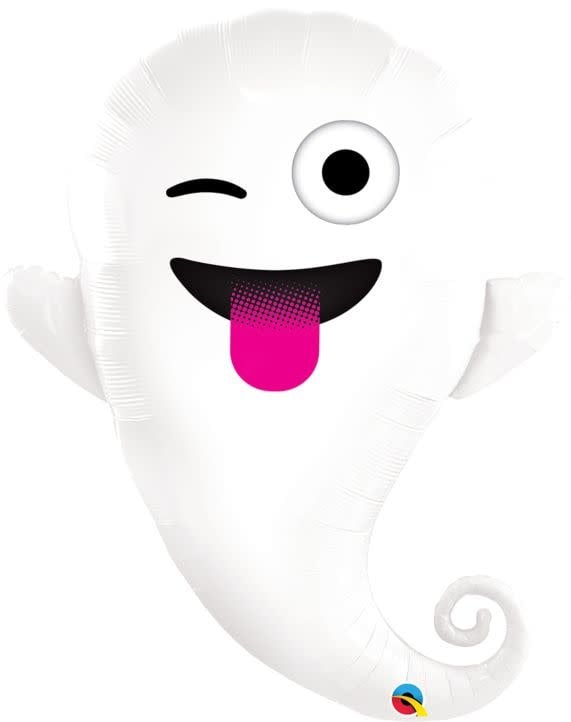 34 Inch Mylar Balloon-Emoticon Ghost Halloween