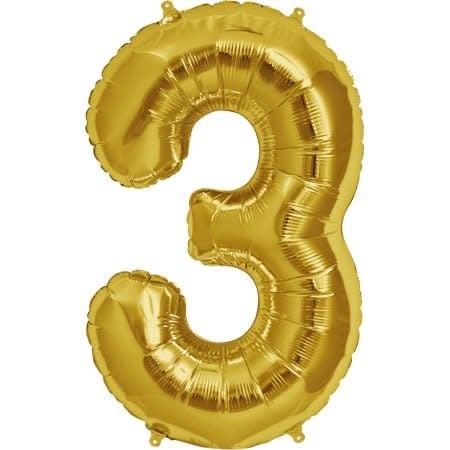 34" Number 3 Gold