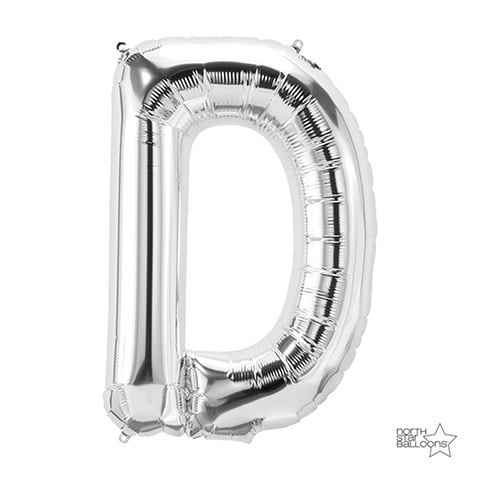 34'' Balloon Letter D Silver