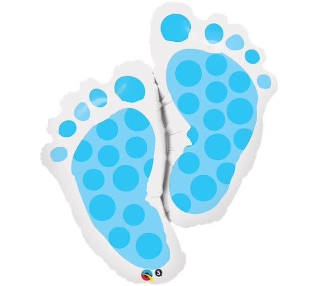 35" Baby Feet Blue Shp - Flt Baby Boy