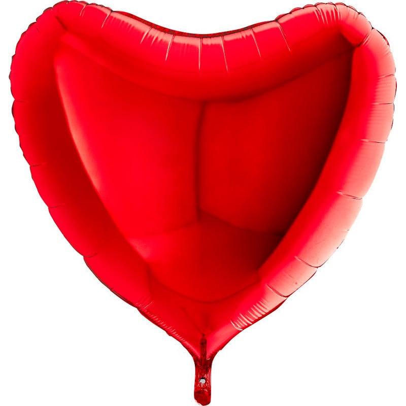 36 Inch Foil Heart Balloon-Red