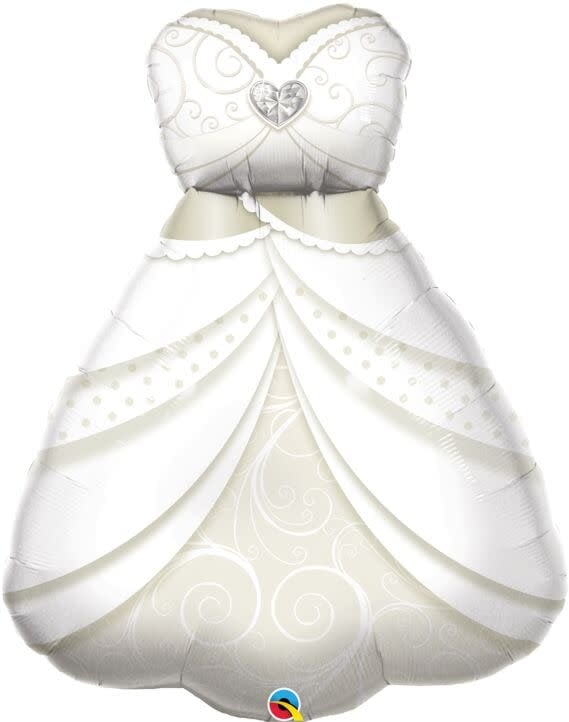 38 Inch Mylar Balloon Bride Wedding Dress