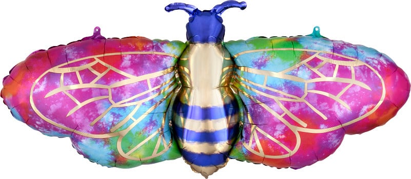 39 Inch Mylar Balloon Shape-Tie-Dye Bee