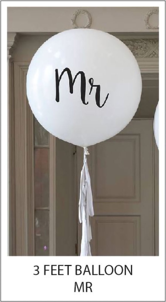 3Ft Printed Latex Balloon - Mr.