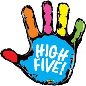 40 Inch Mylar Balloon Mighty High Five