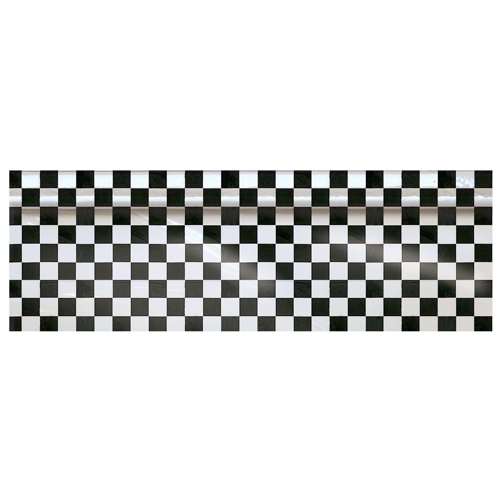 40" x 100' Plastic Table Roll - Printed Checkerboard