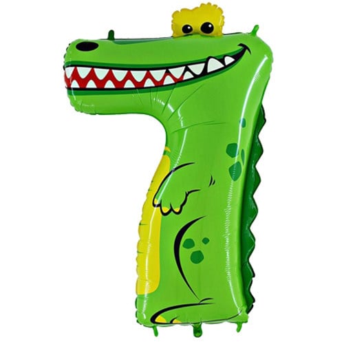 40 Inch Foil Balloon Mighty Number 7 Crocodile