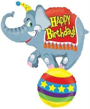 40'' Mylar Elephant Circus Bday Circus