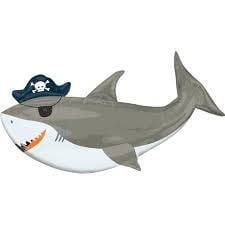 41" Foil Balloon Ahoy Pirate Shark