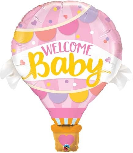 42" Welcome Baby Pink Balloon-Fl