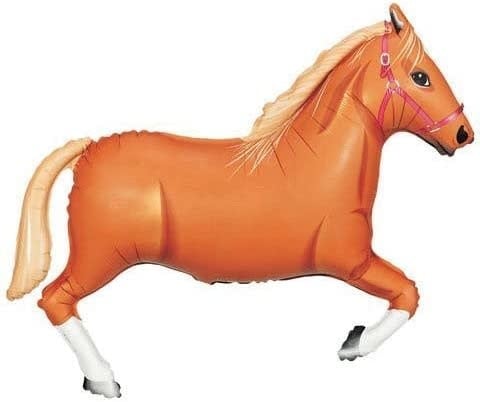 43" TAN HORSE SHAPE FOIL - FLAT